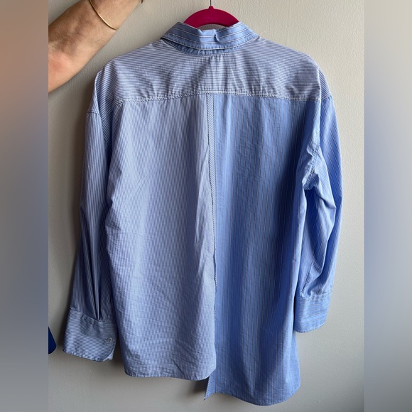 Zara Asymmetrical Dress Poplin Shirt, S - Picture 2 of 4